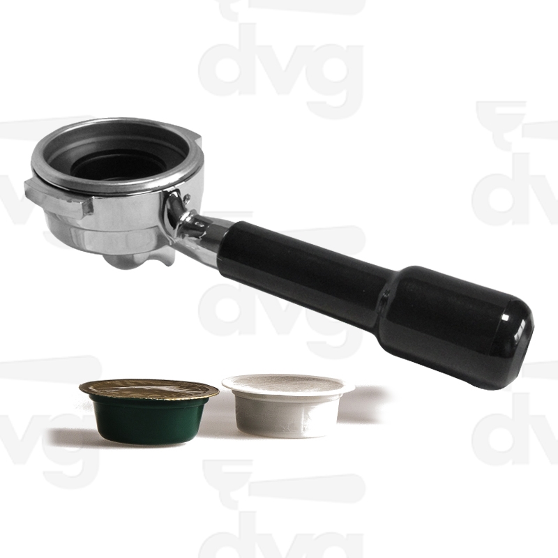 PORTAFILTRO CAPSULA SINGOLA COMPATIBILE LAVAZZA A MODO MIO® MOD. CONTI -CON BECCUCCIO CURVO