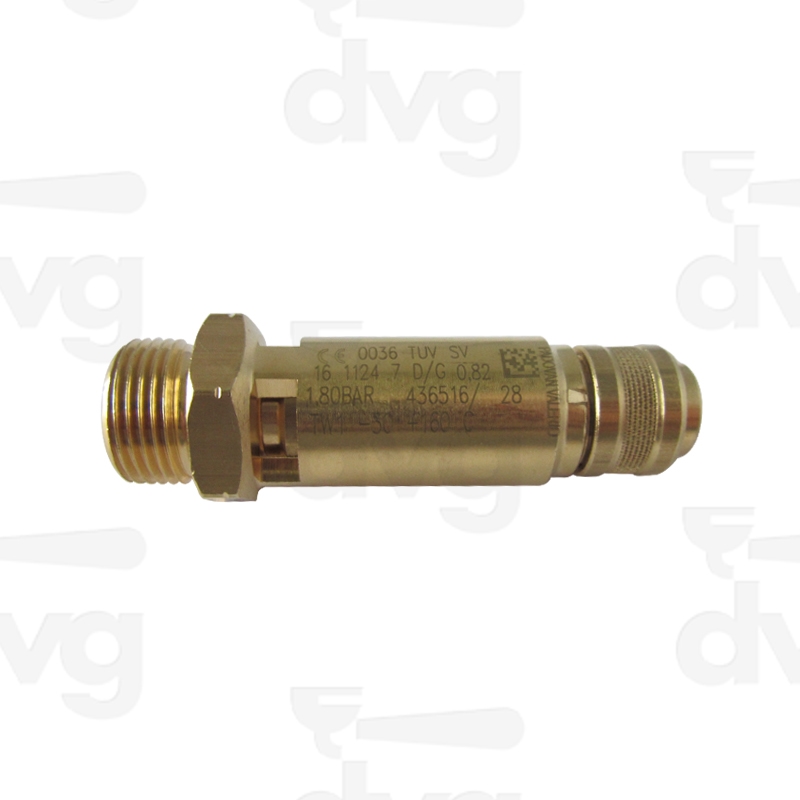 VALVOLA SICUREZZA 3/8'' 1,8 BAR, Do 7 mm, MOD. TW1 CERTIFICATA