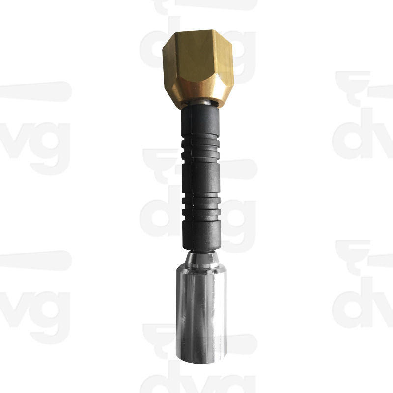 LANCIA ACQUA CROMATA 90MM CON TROMBONCINO E DADO NON CROMATO