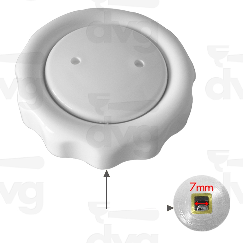 VOLANTINO VAPORE BIANCO CON TAPPO LUCIDO BIANCO 7x7 - ADATTABILE FAEMA E61