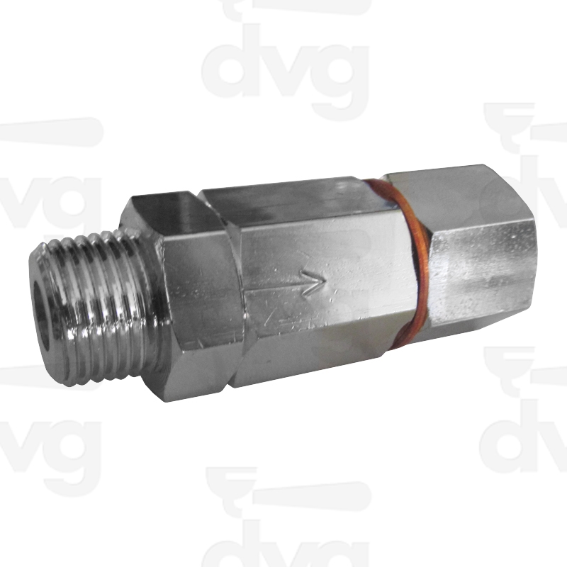 VALVOLA NON RITORNO IN 3/8NPT OUT 1/4G FEM CON FRECCIA NICHEL NSF