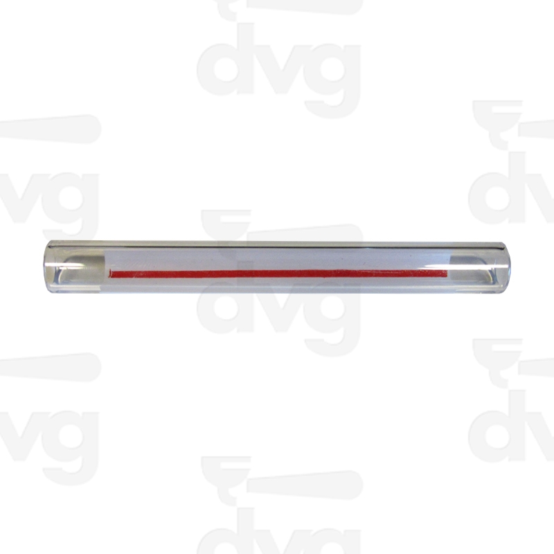 VETRO LIVELLO GAGGIA XE XD D.11X95MM RIGA ROSSA, FONDO BIANCO