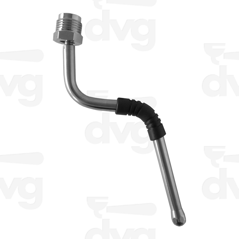 LANCIA VAPORE INOX CON DADO CROMATO, GUAINA ANTISCOTTATURA E SPRUZZATORE 4 FORI