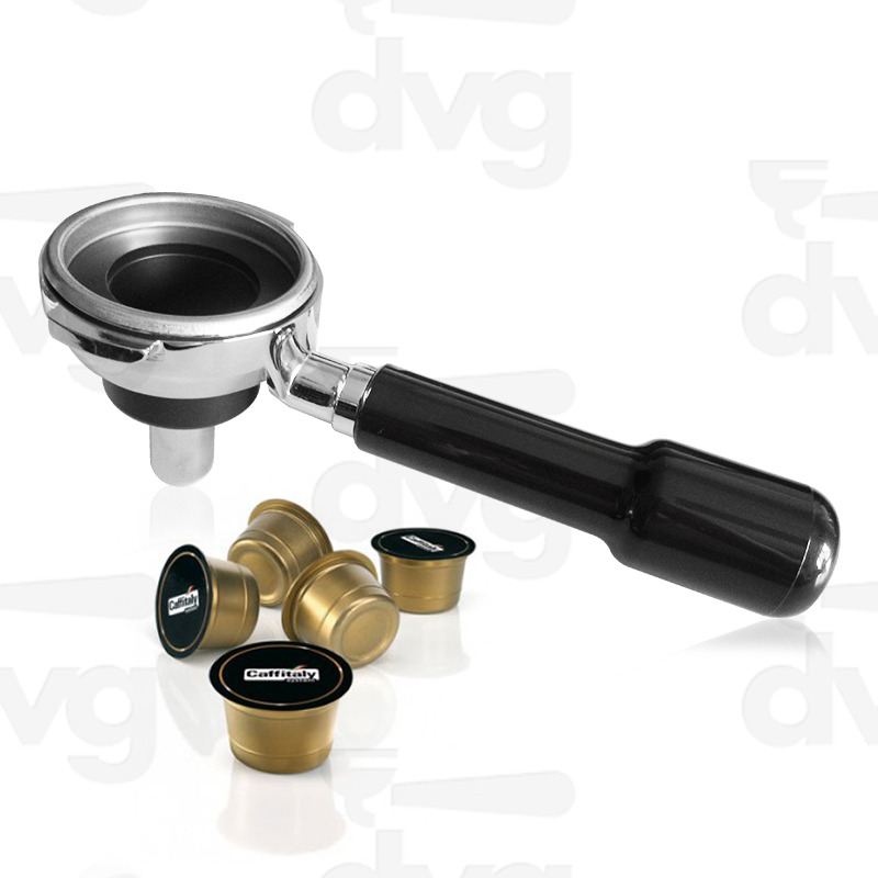 PORTAFILTRO CAPSULA SINGOLA CAFFITALY® MOD. RANCILIO/ELEKTRA CON KIT SUPEREMULSIONE 