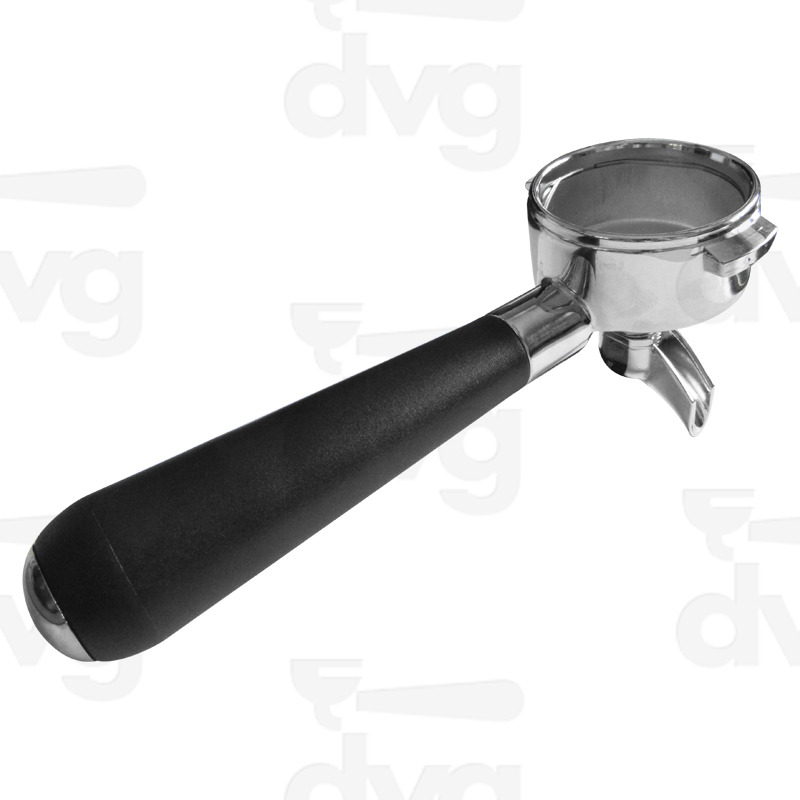 PORTAFILTRO SPAZIALE CON MANOPOLA COMFORT NERA TAPPO CROMATO, BECCUCCIO 1TZ SENZA FILTRO