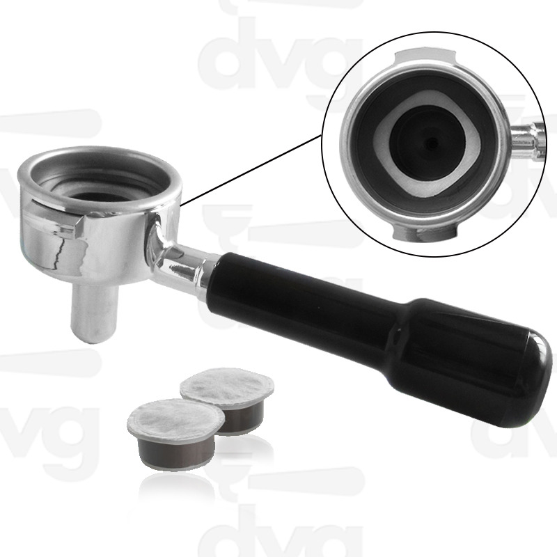 PORTAFILTRO CAPSULA SEGAFREDO® MOD. SPAZIALE H.11-13 CON KIT SUPEREMULSIONE