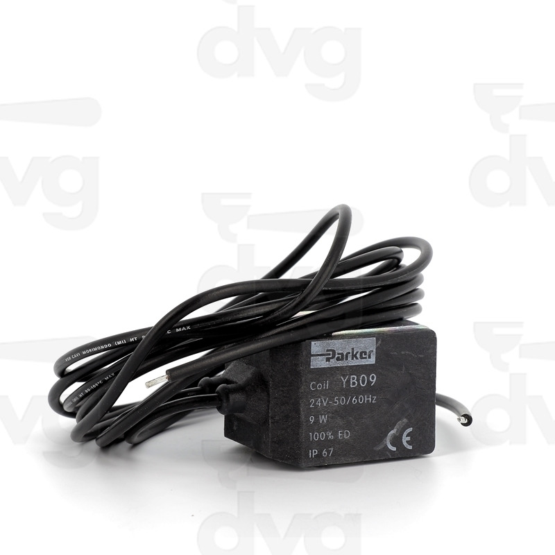 BOBINA ELETTROVALVOLA PARKER 24VAC 50/60HZ YB09 9W IP67 CON FILO