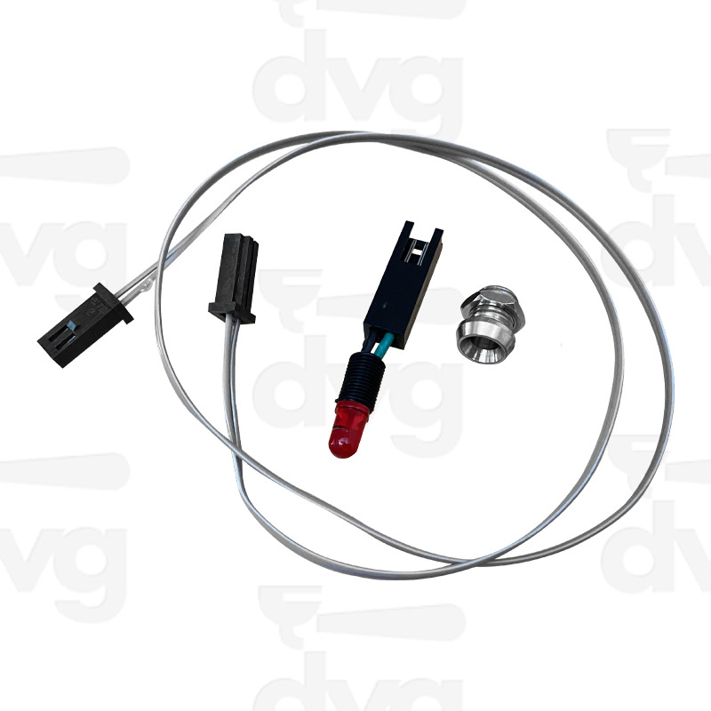 CAVO CON LED ROSSO LAMPADA L.500MM 