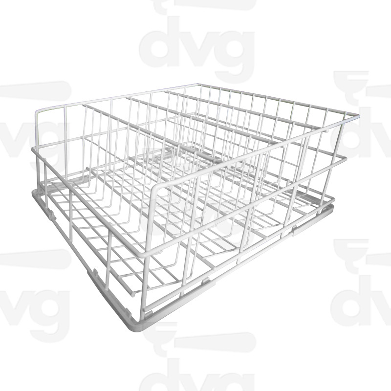 CESTO QUADRATO 40x40xH17 MAGLIA LARGA 4 FILE BICCHIERI