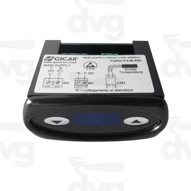 TERMOPID NERO 230VAC DISPLAY BLU - EXPOBAR