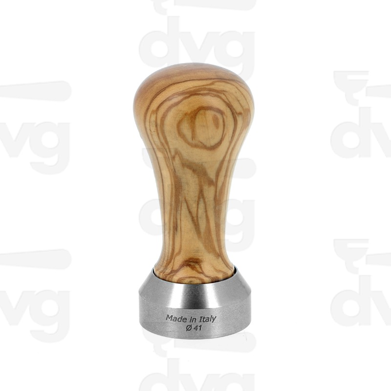 PRESSINO CLASS MANICO IN ULIVO, BASE INOX  D.41MM FONDO PIATTO