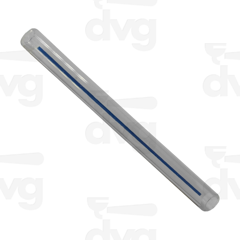 VETRO LIVELLO D.11X125MM RIGA BLU FONDO BIANCO