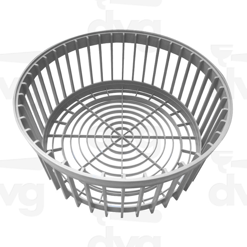 CESTO ROTONDO PLASTICA D.38XH.17, ANELLO D.28MM