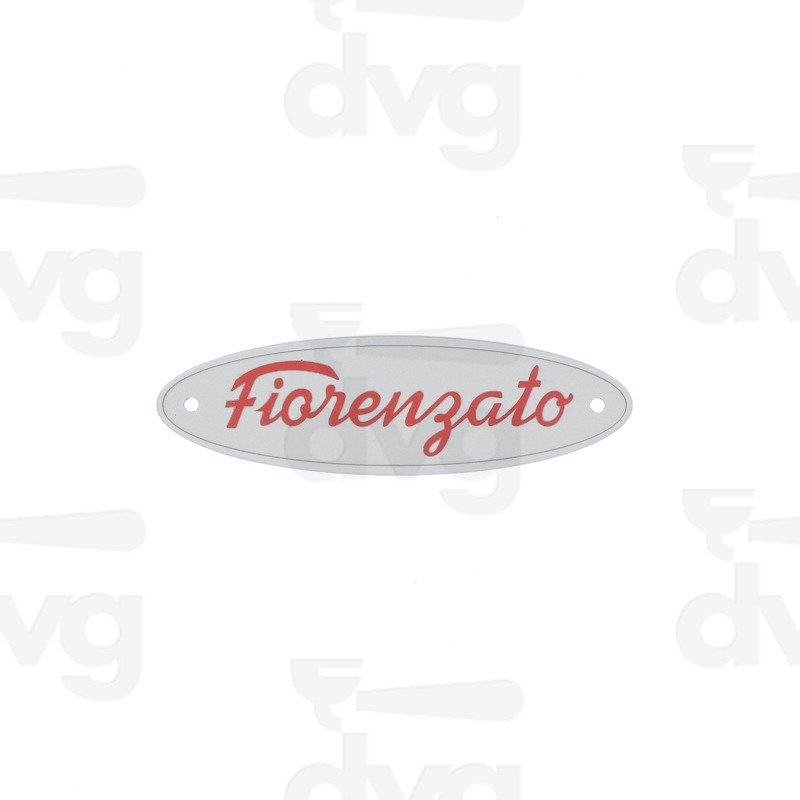 TARGHETTA FIORENZATO OVALE GRIGIA