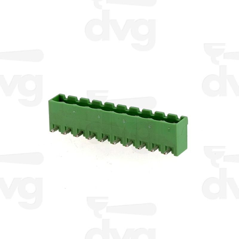 MORSETTO MASCHIO 10 POLI PASSO 5MM 90°