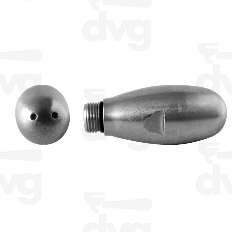 SPRUZZATORE VAPORE INOX GOCCIA 2 FORI D.1,5MM T10 90° EFFETTO VORTICE + OR MONTATO