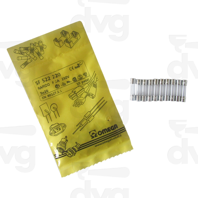 FUSIBILE 5X20 2A RAPIDO S500 CE/UL/VDE/CSA/CCC