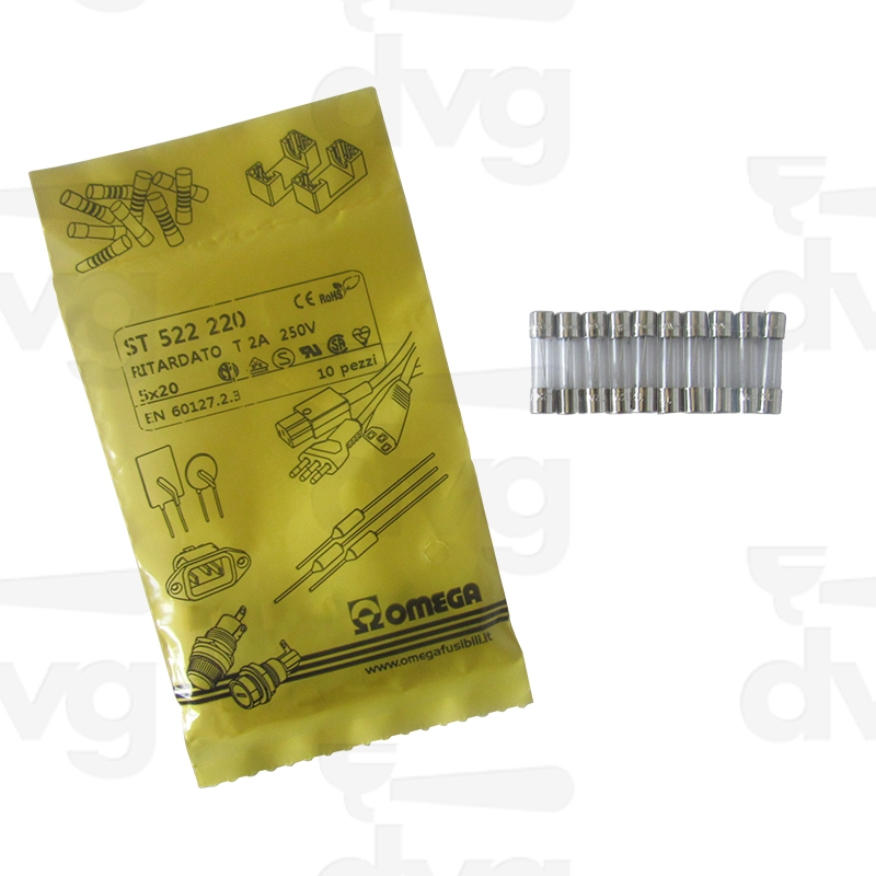 FUSIBILE 5X20 2A RITARDATO S506 CE/UL/VDE/CSA/CCC