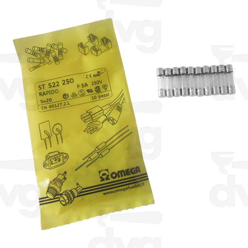FUSIBILE 5X20 5A RAPIDO S500 CE/UL/VDE/CSA/CCC