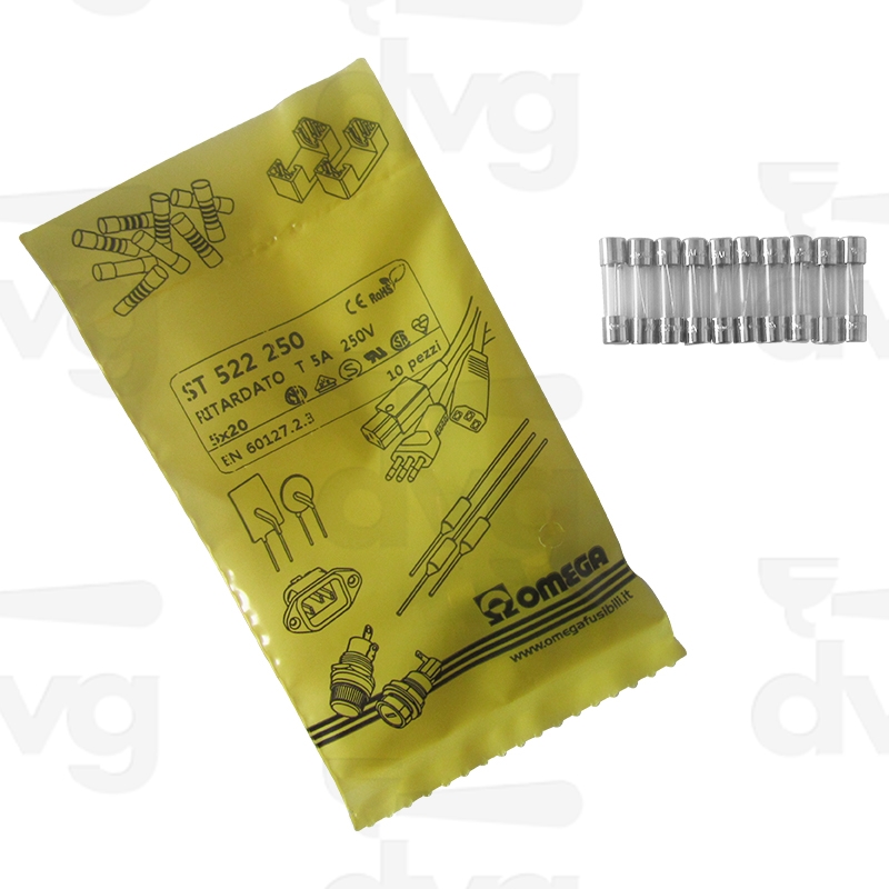 FUSIBILE 5X20 5A RITARDATO S506 CE/UL/VDE/CSA/CCC