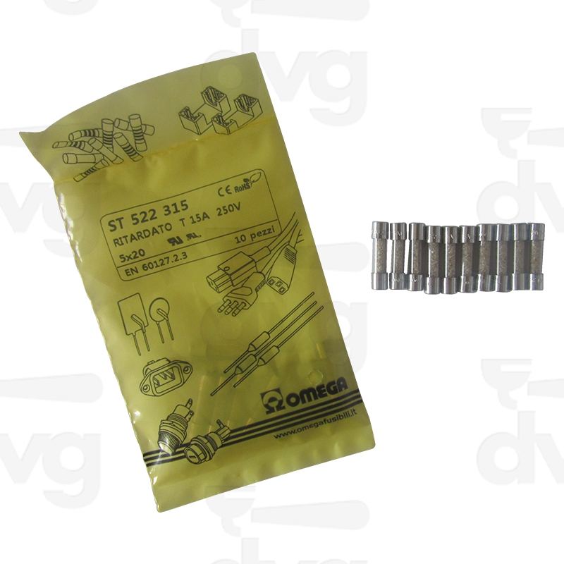 FUSIBILE 5X20 15A RITARDATO S506 CE/UL/VDE/CSA/CCC C/QUARZO