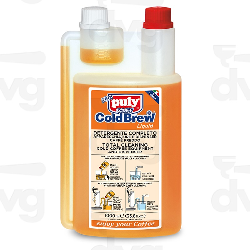 DETERGENTE PULY CAFF® COLD BREW LIQUIDO 1L 20 DOSI FLACONE DOSATORE 