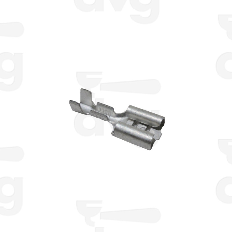 FASTON FEMMINA A CRIMPARE 6,3X0,8MM IN OTTONE STAGNATO