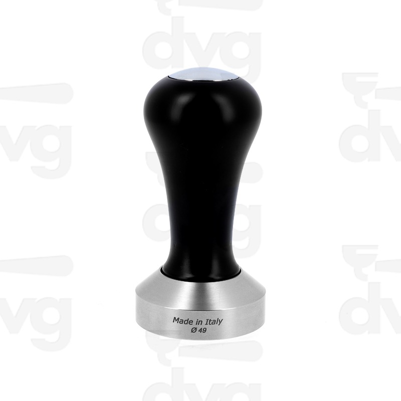 PRESSINO TOP CLASS, LEGNO FAGGIO LACCATO NERO, BASE INOX D.49MM FONDO PIATTO