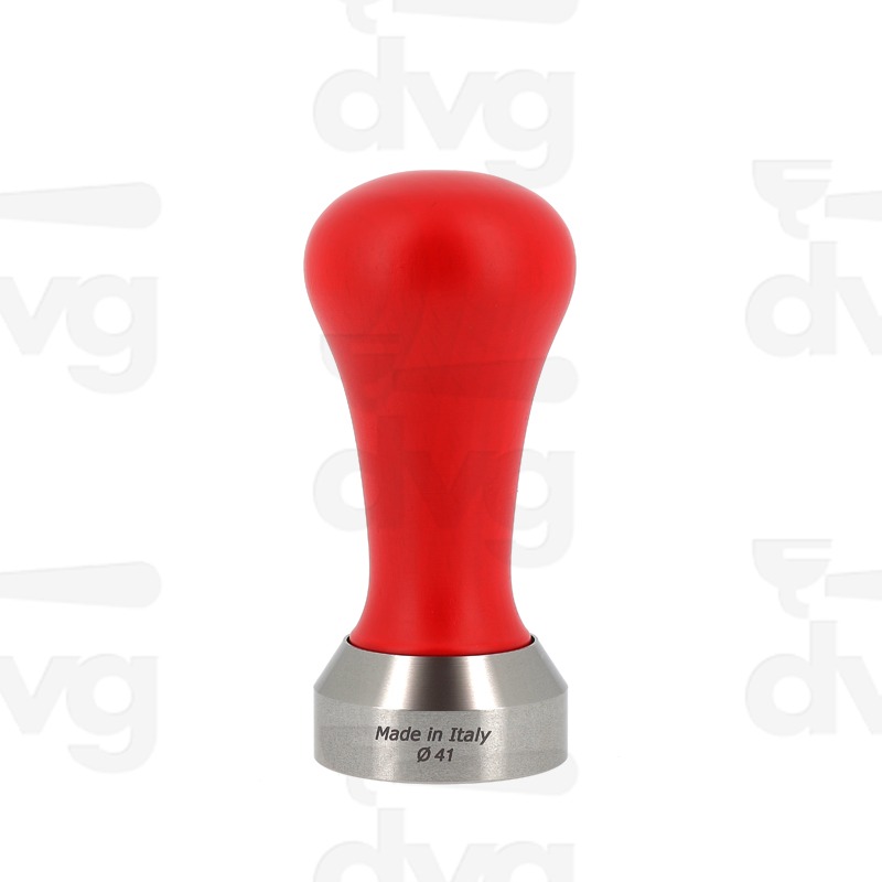 PRESSINO CLASS, LEGNO FAGGIO LACCATO ROSSO, BASE INOX D.41MM FONDO PIATTO