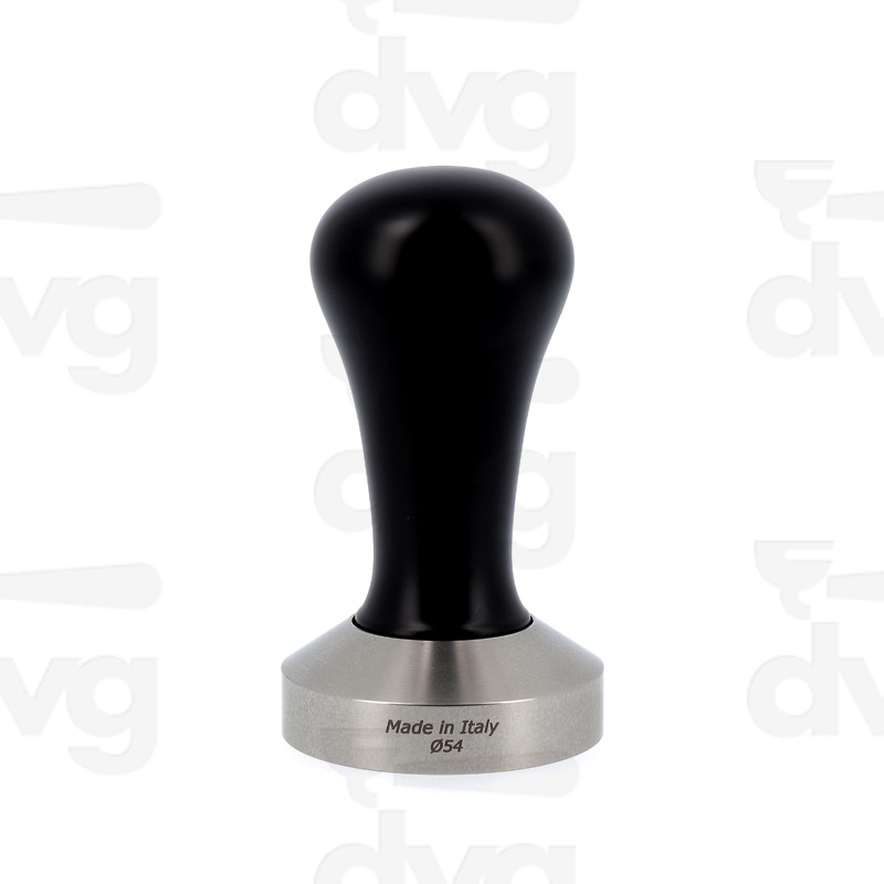 PRESSINO CLASS, LEGNO FAGGIO LACCATO NERO, BASE INOX D.54MM FONDO PIATTO