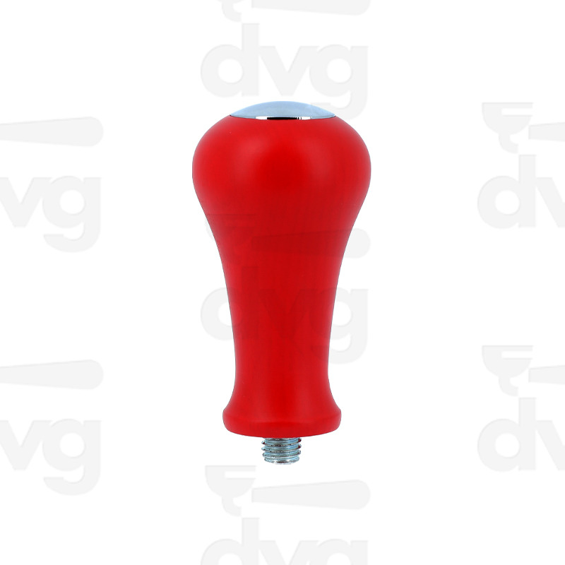 IMPUGNATURA PRESSINO LEGNO FAGGIO LACCATO ROSSO CON TAPPO CROMATO