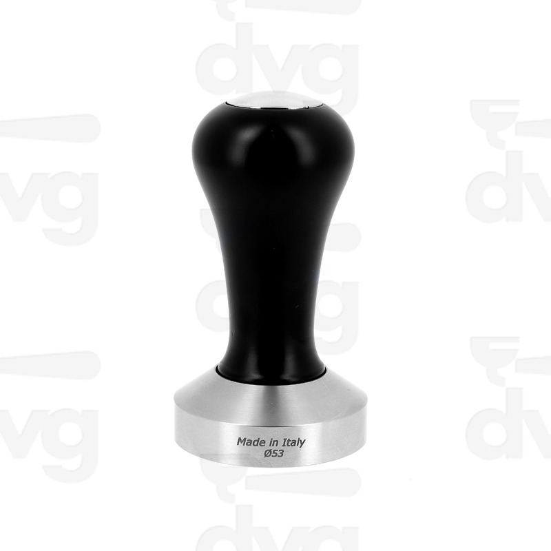 PRESSINO TOP CLASS, LEGNO FAGGIO LACCATO NERO, BASE INOX D.53MM FONDO PIATTO