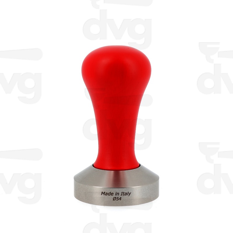 PRESSINO CLASS, LEGNO FAGGIO LACCATO ROSSO, BASE INOX D.54MM FONDO PIATTO