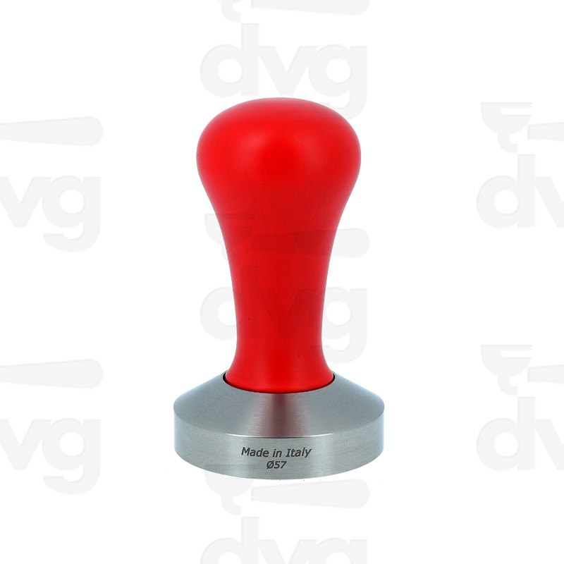 PRESSINO CLASS, LEGNO FAGGIO LACCATO ROSSO, BASE INOX D.57MM FONDO PIATTO