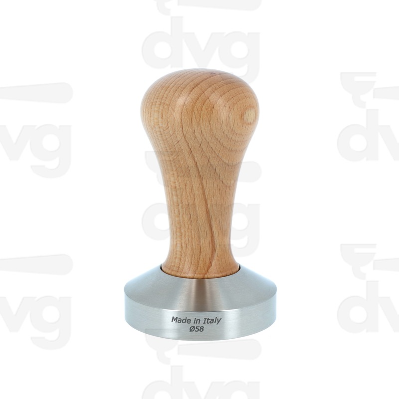 PRESSINO CLASS, LEGNO FAGGIO CON BASE INOX D.58MM FONDO PIATTO