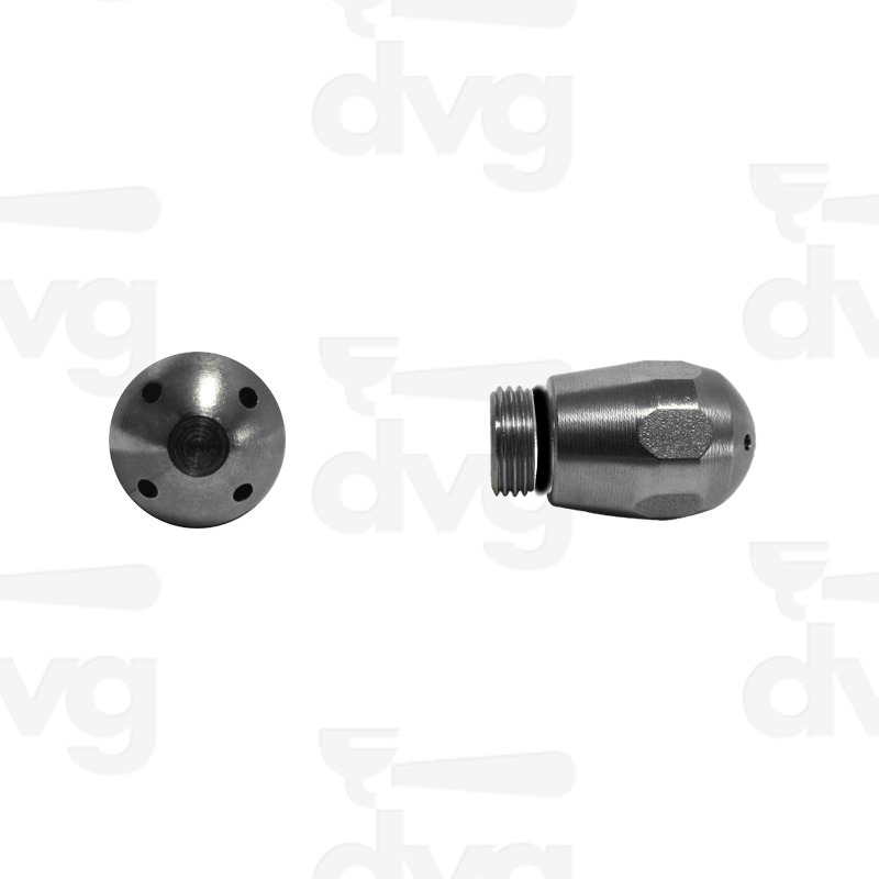 SPRUZZATORE VAPORE INOX ESAGONALE 4 FORI D.1,5MM 90° + OR MONTATO
