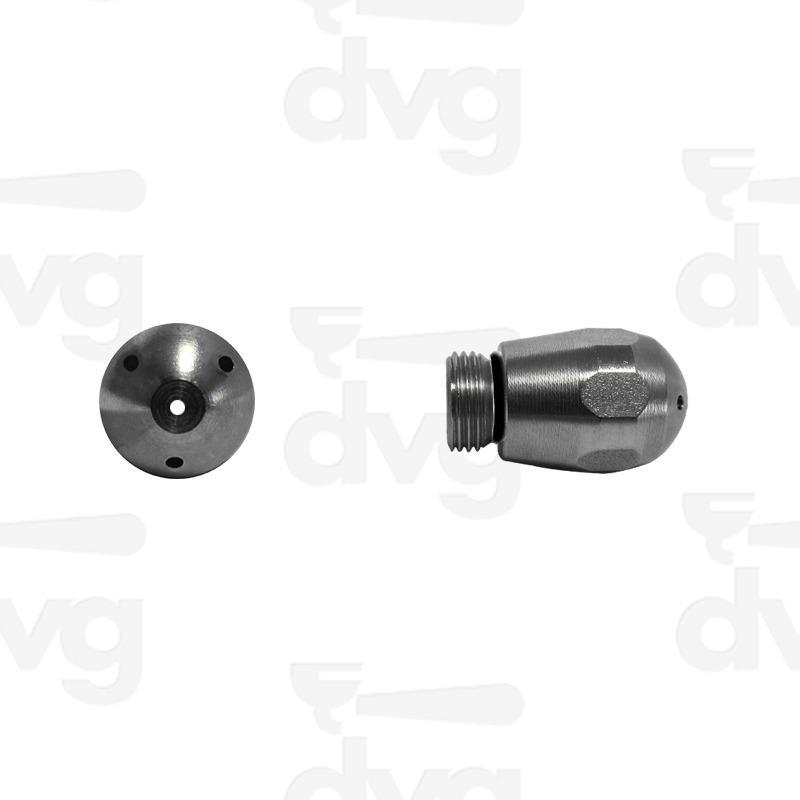 SPRUZZATORE VAPORE INOX ESAGONALE 3 FORI + 1 CENTRALE D.1,5MM + OR MONTATO