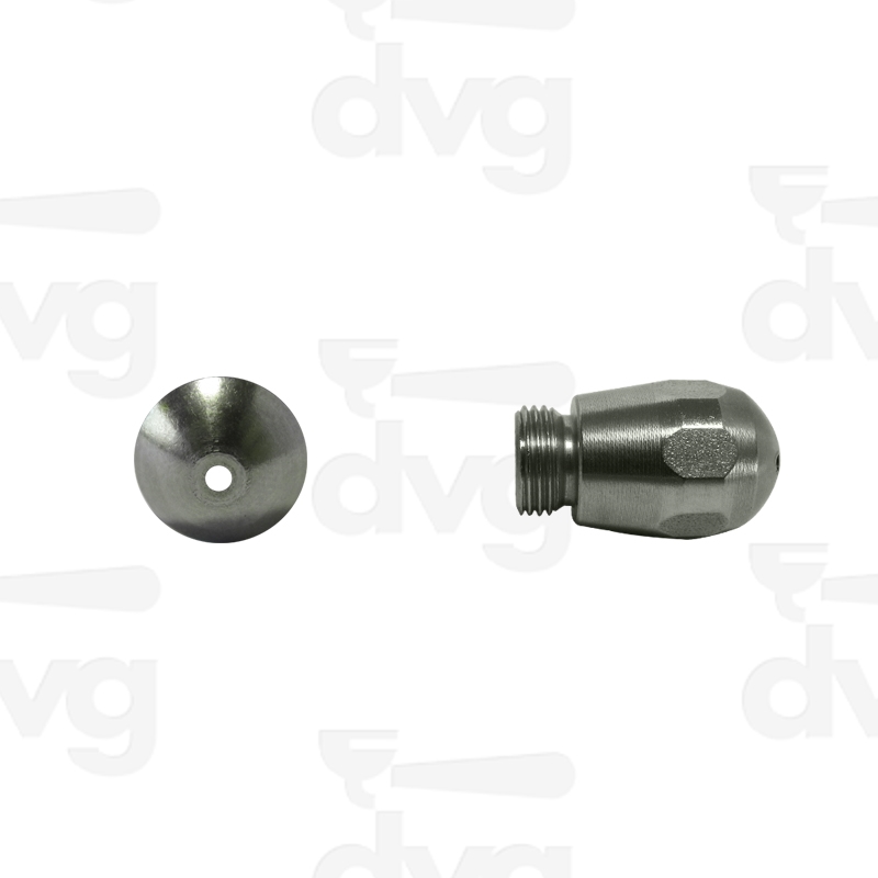 SPRUZZATORE VAPORE INOX ESAGONALE 1 FORO CENTRALE D.1,5MM