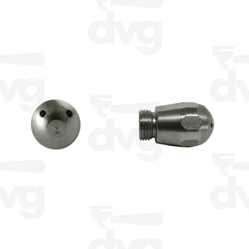 SPRUZZATORE INOX ESAGONALE 2 FORI LATERALI 90° D.1,5MM EFFETTO VORTICE