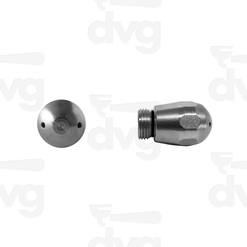 SPRUZZATORE VAPORE INOX  ESAGONALE 2 FORI D.1,2MM CON OR MONTATO