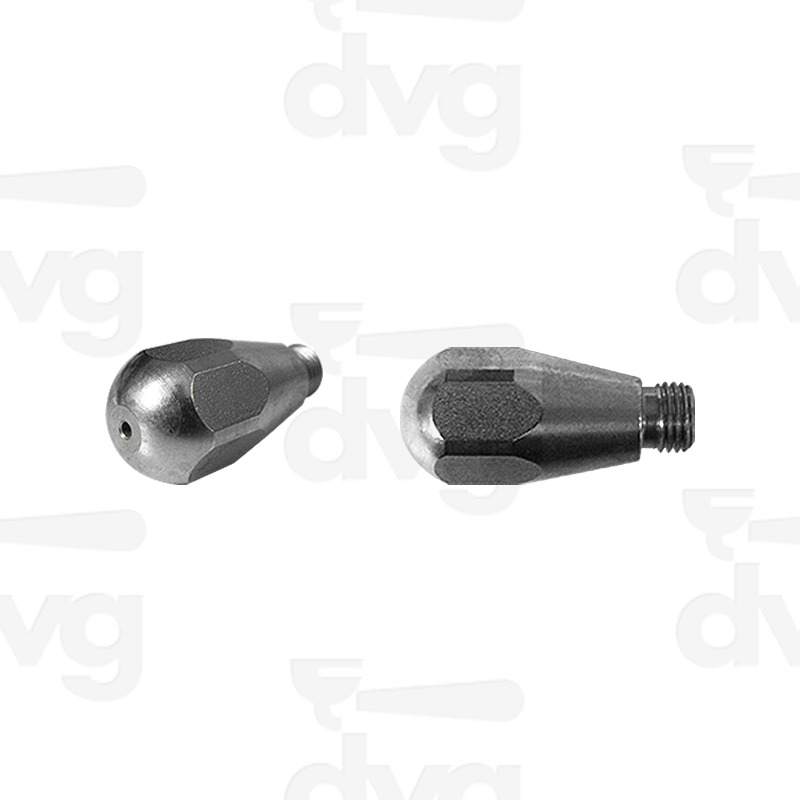 SPRUZZATORE  INOX ESAGONALE T8 1 FORO CENTRALE D.1,4MM FILETTO M6 75x0,75
