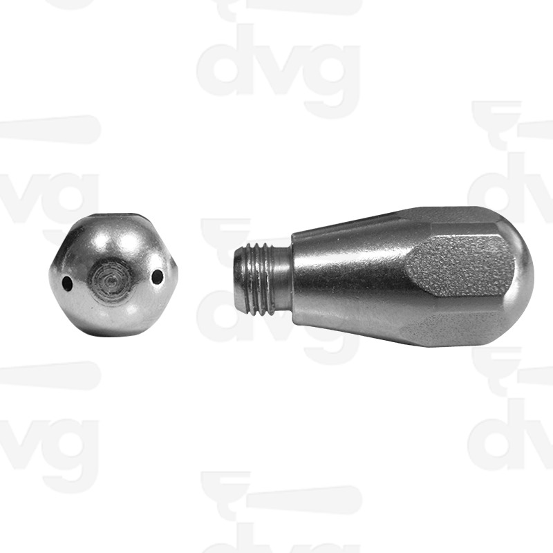 SPRUZZATORE VAPORE INOX ESAGONALE 2 FORI D.1,5MM FILETTO M6 75x0,75