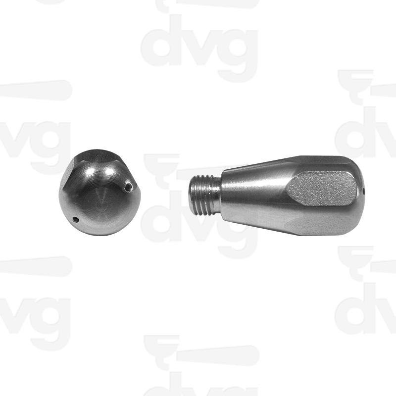 SPRUZZATORE VAPORE INOX ESAGONALE T8 2 FORI D.1MM FILETTO M6 75x0,75