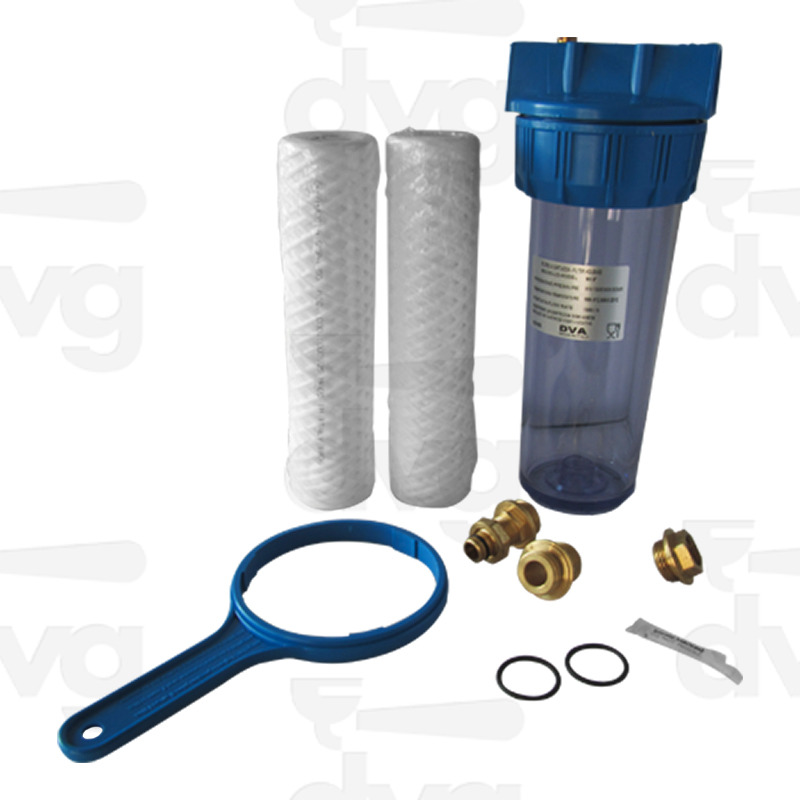 KIT FILTRO 9'' ATT. 3/4'' CARTUCCIA FILO RIAVVOLTO 50 MICRON