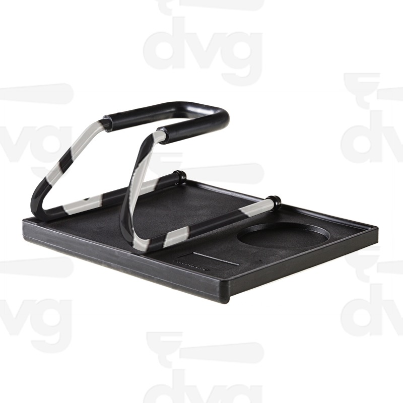 TAPPETINO NERO DIM.190X150MM ANGOLARE CON BASE TUBOLARE CUBICATA ZEBRATA PER PORTAFILTRO