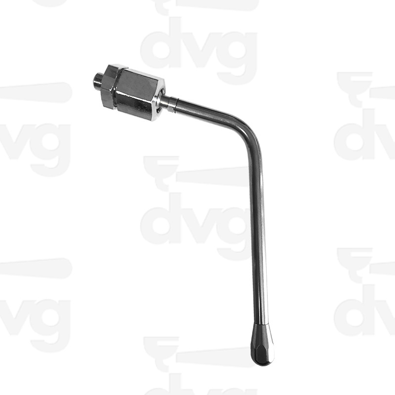 LANCIA VAPORE INOX D.8MM CORTA CON RACCORDO 1/8 CROMATO E SNODO CROMATO - LUCIDA