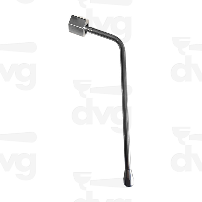 LANCIA VAPORE INOX D.8MM SVIL 205 1 CURVA CON DADO CROMATO - LUCIDA