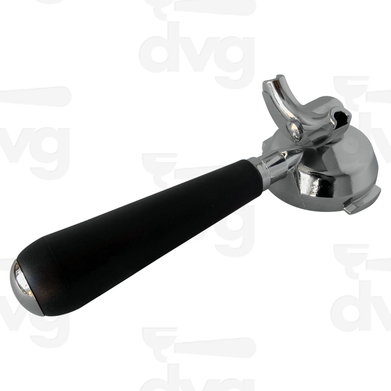 PORTAFILTRO H.WEGA MANICO DRITTO 2 TAZZE CON MANOPOLA COMFORT E TAPPO CROMATO