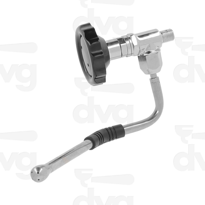 RUBINETTO COMPLETO DI TUBO VAPORE INOX DESTRO -Mod. RETRO'
