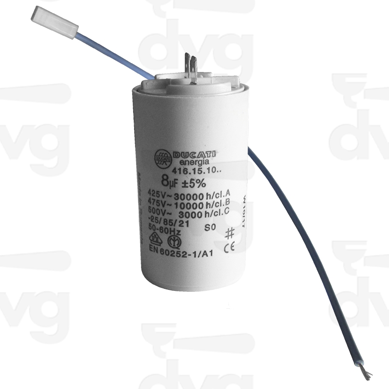 CONDENSATORE 8UF 450V CON CAVI